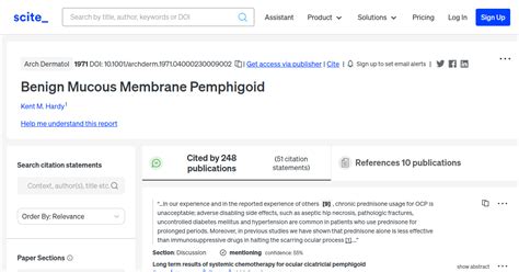 Benign Mucous Membrane Pemphigoid - [scite report]