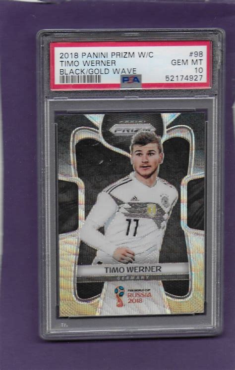 Timo Werner Prizm World Cup Black Gold Wave Psa Price