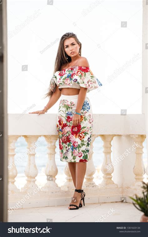 Lovely Sexy Girl Brunette Dress Posing Stock Photo Shutterstock