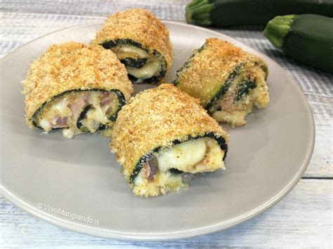 Involtini Di Zucchine Prosciutto E Formaggio Vivo Mangiando