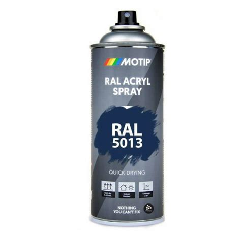 Spray paint RAL 5013 High Gloss Cobalt Blue 400ml Motip Aerosola krāsas