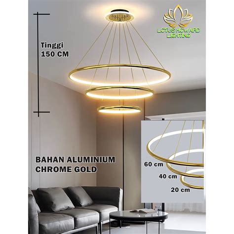 Jual Lampu Gantung Minimalis Modern Ring Led Warna Model