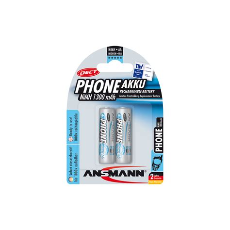 Ansmann 5030802 Nimh Akku Mignon Aa Phone Dect 1300mah 2er Pack