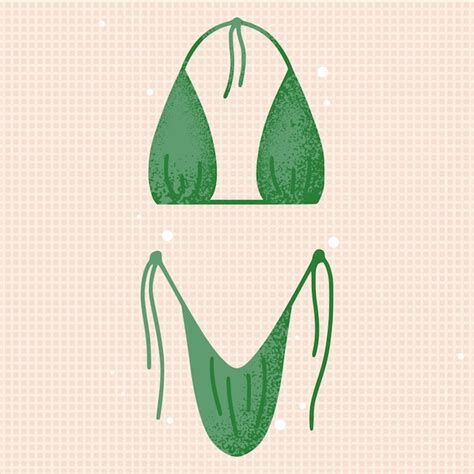 Grüner Bikini Separater Badeanzug Triangel BH Oberteil Micro String