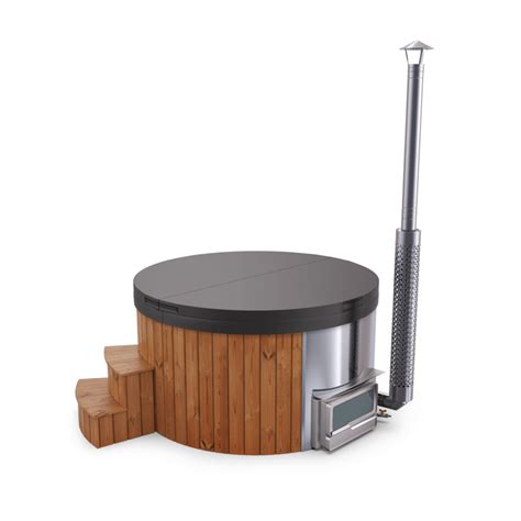 Hot Pot Oval Fiberglas Couple Thermoholz Hotpot Badefass Ch