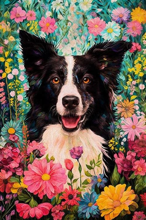 Border Collie Art Border Collie Print Border Collies Dog Art Prints