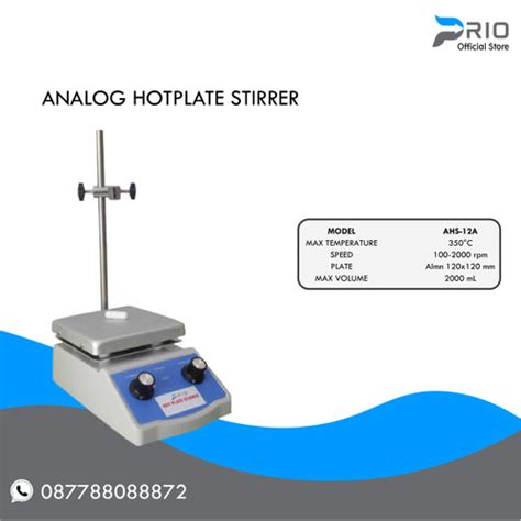 Jual Analog Hotplate Hot Plate Stirrer Alat Lab Laboratorium Kota Tangerang Selatan Prio
