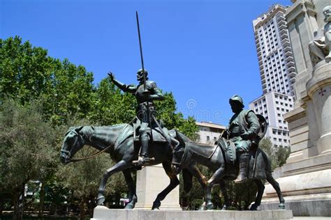 Don Quixote and Sancho Panza Stock Photo - Image of city, characters ...