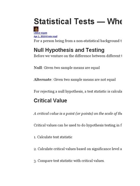 statistical test