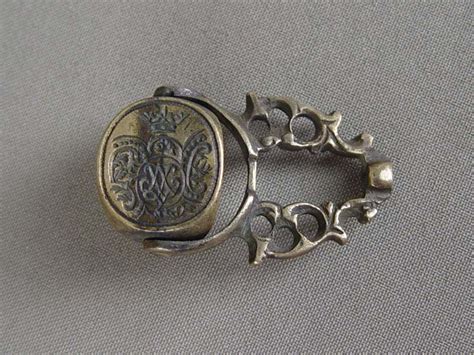 Печать «Герб с ключами и якорем», бронза, высота — 4 см — Антикварная ...