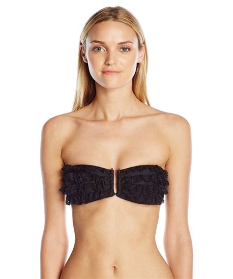 Women S Halter Midi Bikini Top Black C3182ENSYMD
