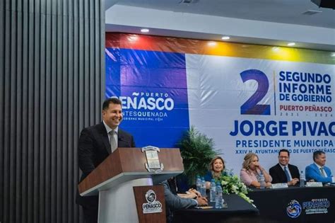 RINDE PRESIDENTE MUNICIPAL JORGE PIVAC SEGUNDO INFORME DE TRABAJO