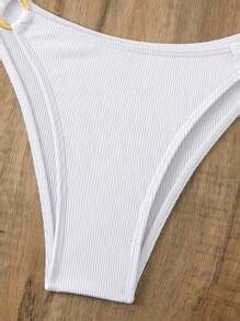 Women S Solid Color Halter Strap Sexy Bikini Set For Summer Beach Shein Usa