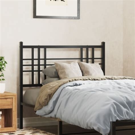 Vidaxl Metal Headboard Black Kroger