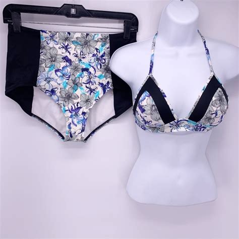 Adore Me Swim Adore Me Floral High Rise Bikini Size Sm Poshmark