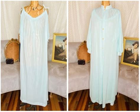 Bert Yelin For Iris Lingerie Baby Blue Peignor Set Gem