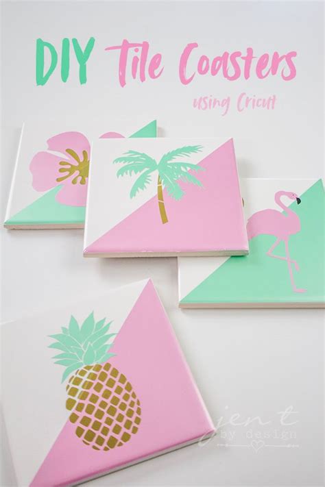 Diy Tile Coasters Jen T By Design Ad Cricutmarthastewart