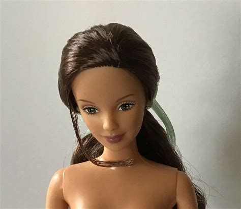Beautiful Nude Barbie Doll Long Brown Hair Great For Ooak Or Play
