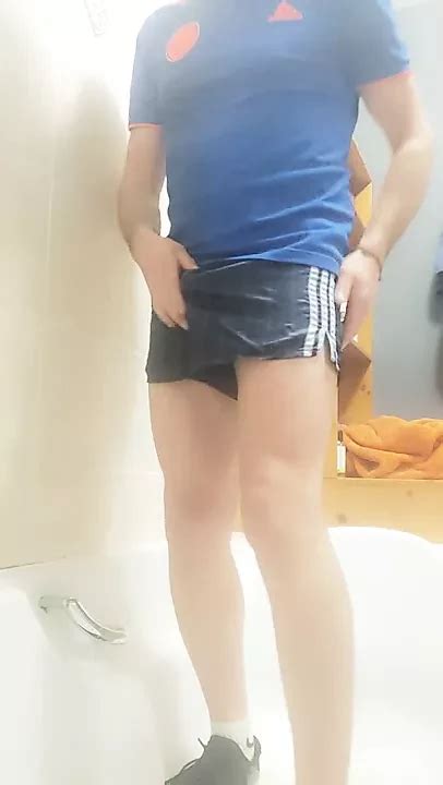 Nice Piss In Me Shiny Vintage Adidas Footie Shorts Gay Porn Feat Scallyoscar By FapHouse