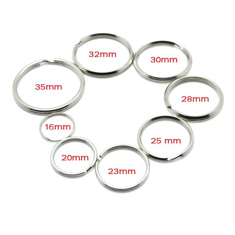 Aliexpress Buy Key Rings Key Chain Split O Rings Silver Nickel