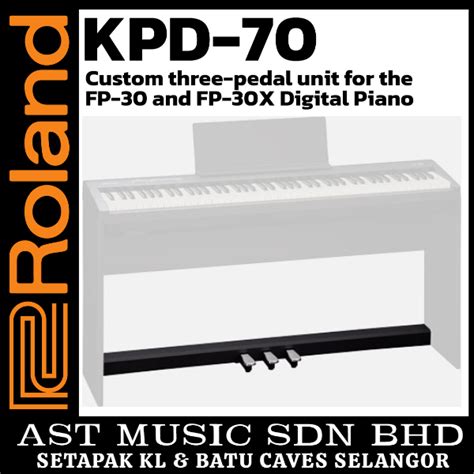 Roland KPD-70 Custom three-pedal unit for the FP-30 and FP-30X Digital ...