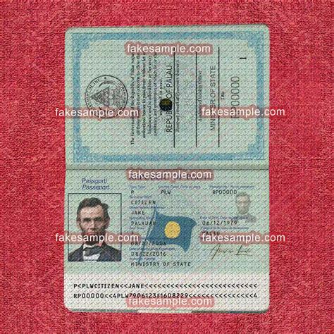 Palau Passport Fake Template 🚀