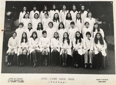 Photo de classe Année 1969 1970 de 1970 Lycée Marie Curie Tarbes