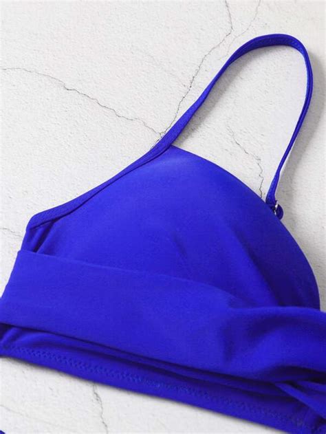 SHEIN Swim Vcay Bañador bikini simple push up de talle alto Mode de Mujer SHEIN España