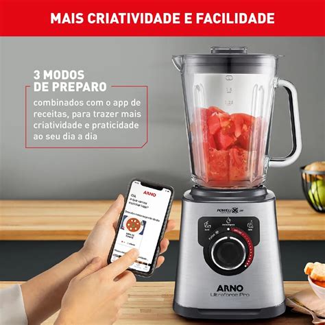 Liquidificador Arno Ultraforce Pro Inox Vidro Ln93 - Liquidificador Arno Ultraforce Pro Inox Vidro Ln93 220V | Shopee Brasil