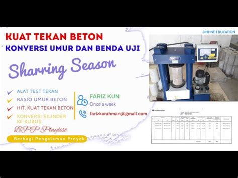 11. Perhitungan Kuat Tekan Beton, Konversi Umur Beton dan Konversi ...