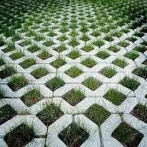 Grey Concrete Modern Grass Pavers Jali For Pavement Thickness Mm