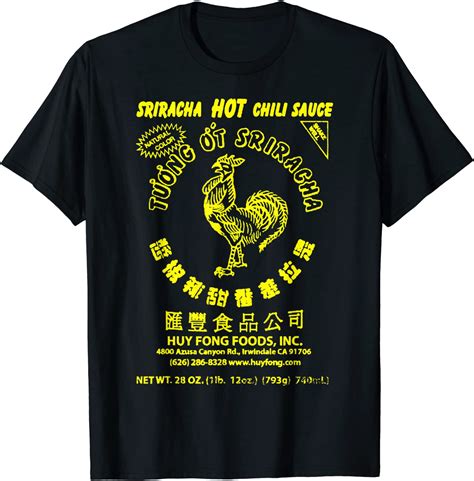 Sriracha T Shirt Funny Spicy Sriracha Hot Chili Sauce Food Lover Yellow Sold By Ethnic Armoire