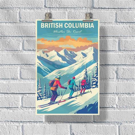 British Columbia Whistler Ski Resort Poster | United World Memories