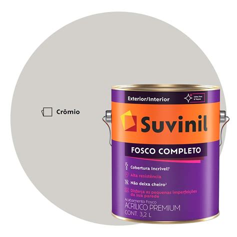 Tinta Anti Mofo Suvinil - Tinta Anti Mofo Fosco Completo Suvinil 3,2L Cinza Cromio | Shopee Brasil