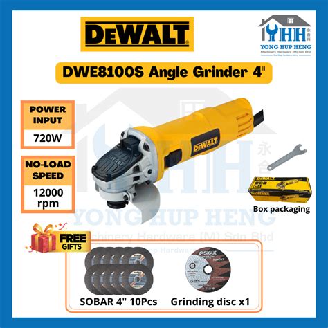 DEWALT DWE8100S-XD 720W Slide Switch Angle Grinder 4" 100mm | DWE8100S ...