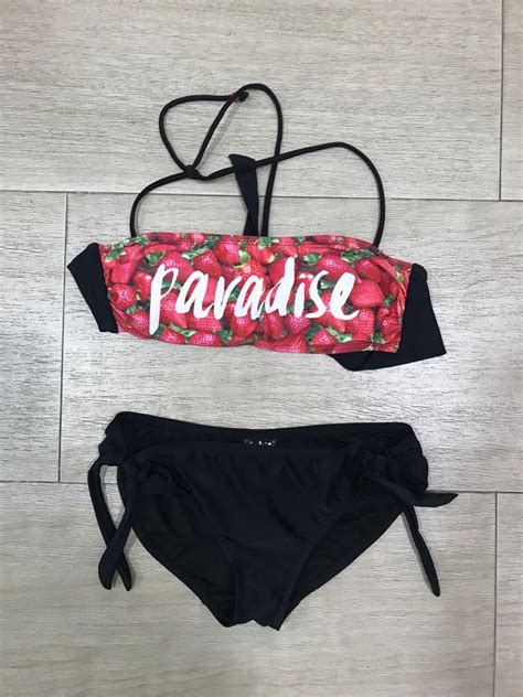 Strawberry Bikini Set Women S Fashion Swimwear Bikinis Swimsuits On Carousell