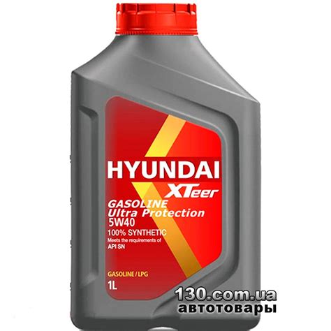 Hyundai XTeer Gasoline Ultra Protection 5W-40 — synthetic motor oil — 1 l