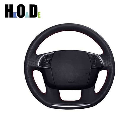 Car Steering Wheel Cover For Citroen C4 C4l 2011 2012 2013 2014 2015 Ds4 Hand Sewing Microfiber