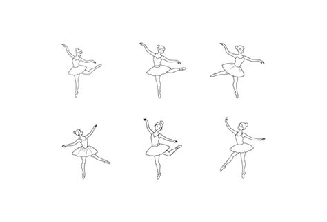 Set Of Ballet Dancers Vector Illustration Premium Ai Generated Vector