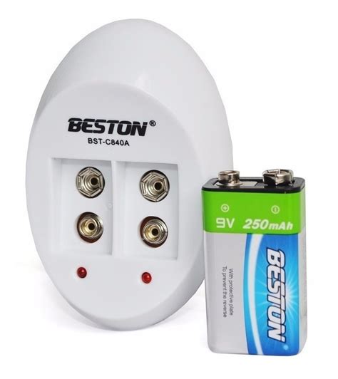 Pila Bateria Recargable Cuadrada 9v 250mah Cargador Doble Mercado Libre