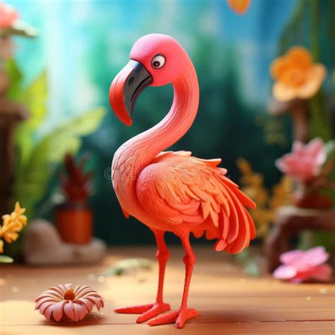 Wooden Flamingo Figure High Quality Detailed Design Pop Culture