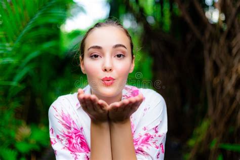 Portrait Charming Beautiful Woman Attractive Beautiful Sex Stock Photo