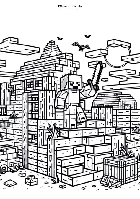 72 Desenhos de Minecraft para colorir – 123 Colorir
