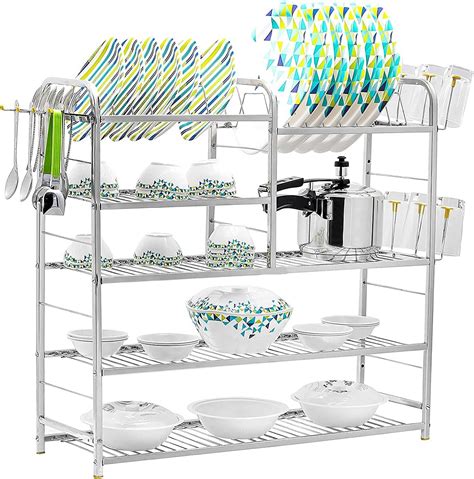 Amol Premium Stainless Steel Kitchen Dish Rack Vessels Stand