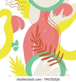 Abstract Modern Art Naked Woman Colorful Stock Vector Royalty Free Shutterstock