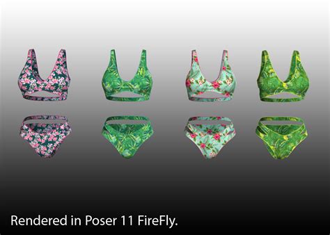 InStyle Two Piece Bikini I For V4A4G4S4Elite And Poser 3D Figure Assets Valkyrie