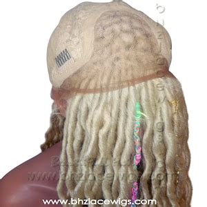 EXCLUSIVE Blonde Goddess Locs Faux Locs Dread Lock Lace Front Wig Blonde Locs Lace Front Wig