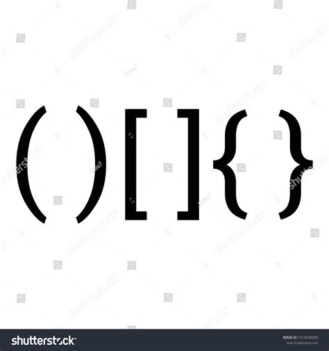 Different Types Brackets Math Stock Vector (Royalty Free) 1914208699 ...