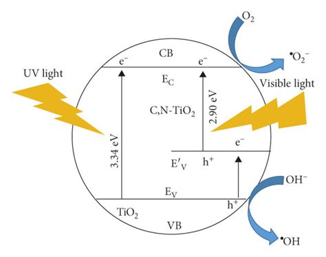 Schematic Mechanism Of Photocatalytic Degradation Of Rhb By C N Tio