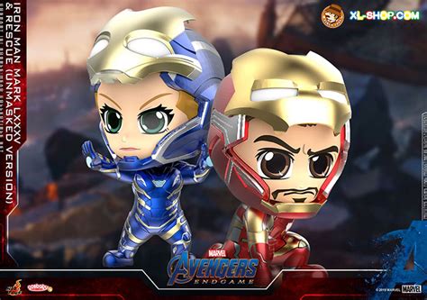 Hot Toys Cosb Avengers Endgame Iron Man Mark Lxxxv Rescue Unmasked Version Cosbaby